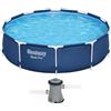 Bestway Steel Pro 56679 - Piscina Rotonda + Pompa filtro 16 W