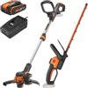 Worx WG918E - Kit Tagliasiepi + Tagliabordi a batteria - 20/2Ah