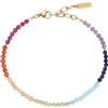 COAI Bracciale Chakra da Donna con Cristalli Naturali, Bracciale Fine da Donna con Pietre Naturali dei 7 Chakra Bilanciamento Energetico Perline 3mm