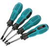 Walfront 4 PZ Cacciavite U Tipo di Forcella Cacciavite Magnetico Antiscivolo Manico In PP Acciaio Al Cromo-Vanadio Multifunzionale Strumento Mano Set di Cacciaviti
