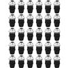 PATIKIL Illuminazione Cavo Manopole Connettore, Carbonio Acciaio Cavo Luce Ghiandole con Filettato Tubo,30pz per Cablaggio Sospensione Luce Soffitto Pendente Lampada,Nero