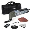 WORKPRO Utensile Multifunzione 300W, Strumento Oscillante, Elettroutensile Multifunzione 6 Velocità Variabile 10000-23000 RPM con 16 Accessori e Borsetta