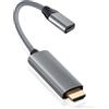 BASESAILOR Adattatore Cavo USB C Femmina a HDMI Maschio,Convertitore Ingresso USB Tipo C 3.1 a Uscita HDMI,Adattatore 4K 60Hz USBC Thunderbolt 3 per Monitor,MacBook Pro,Mac Air,Chromebook Pixel