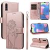 Bravoday Cover per Samsung Galaxy A50 / A30S / A50S, Custodia in PU Pelle Portafoglio Flip Schede con Slot per Carte, Magnetica Antiurto Cover per Galaxy A50 / A30S / A50S, Oro Rosa