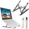 Yafane Supporto PC Portatile Lega di Alluminio Antiscivolo Regolabile a 7 Angolazioni Supporto per Laptop Pieghevole Laptop Stand per Computer Laptop da 10-16 e Tablet (Nero)