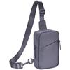 Casecret Borsa a tracolla Uomo Donna Zaino Monospalla Crossbody Borsa Sling Chest Piccola Custodia per Cellulare con Portafoglio Impermeabile Chest Bag per iPhone 16 Pro Max Samsung fino a 7,5 Grigio