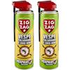 ZIG-ZAG Zig Zag, Vespaio Precision, Insetticida Vespe spray ad azione immediata, con valvola a doppia erogazione, formato 400 ml (Confezione da 2)