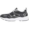 Calvin Klein Uomo Sneakers da Runner Retro Tennis Mesh Sportive, Nero (Black/Bright White), 42
