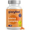 Gloryfeel Luteina e Zeaxantina Capsule - Integratore Occhi - 90 Capsule con Vitamina A & Riboflavina - 3 Mesi di Scorta - alto Dosaggio & vegan - prodotto in Germania