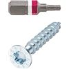 Wuerth Viti universali ASSY | CSMP in acciaio zincato | 5 x 55 filettatura completa | Testa della tasca svasata RW | 50 pezzi con punta