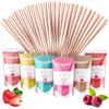 MK Misskandy since 2019 Misskandy, zucchero filato per macchina/lotto da (6 * 160g) / aromi: fragola, marshmallow, pina colada,mela, cola, lampone + 20 bastoncini