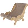 Kerbl Pet Sedia a Sdraio per Gatti Sundowner, in Legno di Alta qualità e sisal, per Interni ed Esterni, Portata Fino a 12 kg, Marrone, 52 x 37 x 37 cm