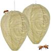 BOFUNX 2pcs Nido di Vespe Esca Nido Finto di Vespe Appeso Nido Artificiale di Vespe Repellente Anti-Vespa Naturale Ecologico per Casa Giardino Balcone Esterno