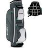 COSTWAY Borsa da Golf con 14 Divisori, Sacca da Golf per Carrello Leggera con Tracolla, 7 Tasche con Cerniera, tra cui Borsa Termica, Basca Portaoggetti e Copertura Impermeabile e Antipolvere