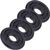 ScSPORTS® Dischi Pesi - Set da 2/4/5/10/15/20 kg, Ghisa, Ø 30/31mm, Nero - Weight Plates, Piastre, Bilanciere, Manubri, Palestra da Casa, Fitness, Allenamento (2 KG (4x 0.5))