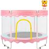 K IKIDO Trampolino per bambini, per interni ed esterni, per bambini, 150 cm, rete di sicurezza con chiusura lampo, 150 kg, parco giochi per bambini a partire dai 2 anni (rosa)