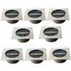 TOSHIN Luci Solari Giardino, 8 Pezzi 3 LED Lampade da incasso a terra, IP65 Impermeabile Luce Sepolta Solare per Decorazione di Esterno, Scala, Paesaggio, Strade (Quadrato, Bianco Freddo)
