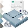 Blumtal coperta refrigerante letto 200x230 cm - cooling blanket in bambù - coperta rinfrescante per l'estate certificata OEKO-TEX - coperta estiva divano o viaggio - coperta divano estiva - in blu