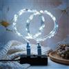 MUXIJIA 2 x luce stringa LED, 30 x LED 3M / 10Ft esterno/interno alimentatore USB impermeabile per camera da letto, cortile, matrimonio, Natale, fai da te, ecc. (Bianco)