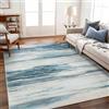 Tinyboy-hbq Tappeto Salotto Moderno Pelo Corto Tappeto Camera da Letto Grande Antiscivolo Tappeto Soggiorno Morbido Tappeti Salotto Disegno a Righe (Astratto Blu, 200 x 250 cm)