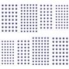 Ptwola 8 fogli di 354 adesivi con occhi finti che si muovono e si muovono in bianco e nero, dimensioni assortite da 8 mm, 10 mm, 12 mm, 15 mm, confezione mista, per fai da te, decorazioni, bambole,