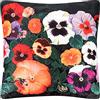 VON LILIENFELD Cuscino Motivo Viole del Pensiero Cuscino Decorativo 40 x 40 cm Cuscino per Divano Deco House Living Room Stampato Copri Cuscino con Imbottitura