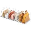 Ronlap Divisori per mensole, organizer per borse, organizer per armadio, organizer regolabile per vestiti, organizer per borse, per cucina, armadio, bagno, 8 pezzi, trasparente