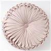 OUKEYI Cuscino rotondo in velluto a pieghe, 35 cm, colore puro, a forma di zucca, adatto per casa, letto, auto, decorazione (rosa)
