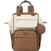 BabbleRoo Zaino-Borsa Fasciatoio, Grande Borsa Fasciatoio Da Viaggio Per Mamma E Papà, Zaino Per Pannolini Con Fasciatoio, Borsa Cambio Con Cinghie Per Passeggino E Porta Ciuccio, Crema al Caramello