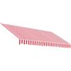 vidaXL Tessuto di Ricambio per Tenda Strisce Rosse e Bianche 3x2,5 m