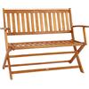 Deuba CASARIA® Panchina Pieghevole da Giardino in Legno di Eucalipto Certificato FSC® Panca 2 Posti Terrazza Esterno