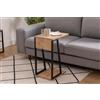 Hanah Home Elegante tavolo laterale con cornice in metallo, zaffiro e nero, 30 x 42 x 56,8 cm, 100% melamina, spessore 18 mm, perfetto per decorazioni moderne