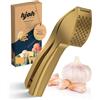 kjøk Premium Schiaccia aglio in lega di zinco, oro opaco - Pressa per aglio professionale da cucina, lavabile in lavastoviglie, pratica & dal design elegante - Garlic Pro Press, facile da pulire