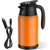 BORDEAG Bollitore Auto 12V, 1000ml Bollitore da Viaggio, Bollitore Portatile Anti-Perdite con Display della Temperatura in Acciaio Inossidabile per Viaggio Picnic Campeggio