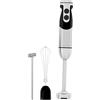 MEGAWISE Set frullatore a immersione 3 in 1 MEGAWISE Pro, frullatore a immersione in titanio da 800 W con controllo a 12 velocità, frusta e schiumatore (nero)