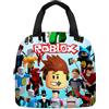 FISAPBXC Robblox Borsa Porta Pranzo, Robblox Borsa Isotermica Borse Frigo Lunch Bag Bambini Borsa per Bento Borsa Termica Porta Pranzo Piccola Pranzo al Sacco Pranzo Sacco Portatile per Campeggio