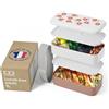 monbento - Porta Pranzo Original graphic rosa Poppy Made in France - Lunch Box Microonde 2 Scomparti Ermetici - Porta Pranzo da Ufficio/Picnic/Meal Prep - Senza BPA - Uso Alimentare - Papaveri