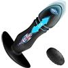 FIDECH Dilatatore anale in silicone morbido con stoss, con 10 funzioni di urto e modalità di vibrazione, grande plug anale con telecomando, vibratore per lei, butt Plug, sex toy per coppie