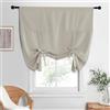 NICETOWN Tenda oscurante a risparmio energetico, con tasca per bastone, regolabile in altezza, per soggiorno, mantovana oscurante corta per cucina (colore naturale, 52 x 63 cm, set da 1)