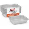 FRIO Vaschette Alluminio Rettangolari 24 Pezzi per Alimenti | 4 Porzioni 17,5x22,5x5,5 cm | Teglie Alluminio da Forno, Congelatore, Asporto | Resistenti e Monouso