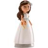 dekora - Figura Decorativa per Prima Comunione - Bambina con Catechismo - Realizzata in Resina - Decorazione per Torte - 13 cm Altezza - Design Originale e Dettagliato - Adatta al Contatto Alimentare