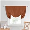 NICETOWN Tende a pacchetto isolate termiche corte per cucina tende per la finestra tende a palloncino per piccole finestre decorazione di Halloween, 133 x 114 cm, arancione bruciato, 1 pannello