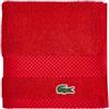 Lacoste Heritage Asciugamano per ospite in cotone Supima, 33 x 33 cm, bianco