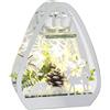 Flair Flower Portacandele in vetro con candela a LED, con rami di abete, candelabro, oggetto decorativo, lampada d'atmosfera, decorazione natalizia, vetro regalo, decorazione decorativa