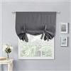 NICETOWN Tenda oscurante a pacchetto - Tende per finestre di bagno/porta/cucina (grigio, 1 pannello, 101,6 cm di larghezza e 137 cm di lunghezza)