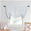 NICETOWN Tenda oscurante per bagno, isolamento termico, tenda romana per piccole finestre, mantovane corte per decorare la casa, (1 pannello, 132 x 114 cm (larghezza x lunghezza), bianco grigiastro)
