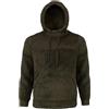 JACK PYKE Felpa da uomo in pile Sherpa Gen 2, a maniche lunghe, per caccia ed escursionismo, con tasche a marsupio con cerniera, toppe su gomiti e spalle, cappuccio con coulisse, Verde oliva scuro, L