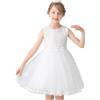 IYOU Principessa Sposa Abiti Bianco Fiore Tulle Tutu Abito Senza Maniche Compleanno Comunione Matrimonio Gonna per Ragazze