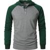 APAELEA Felpa con Cappuccio Uomo Maglietta a Manica Lunga con Cappuccio Pullover Top,Nero-Blu,XL