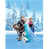 BERONAGE Frozen 2 Coperta in pile, grande e morbidissima, tema decorazione Disney: La Regina di Ghiaccio, Anna, Elsa, Olaf, Kristoff, Arendelle, 130 x 170 cm